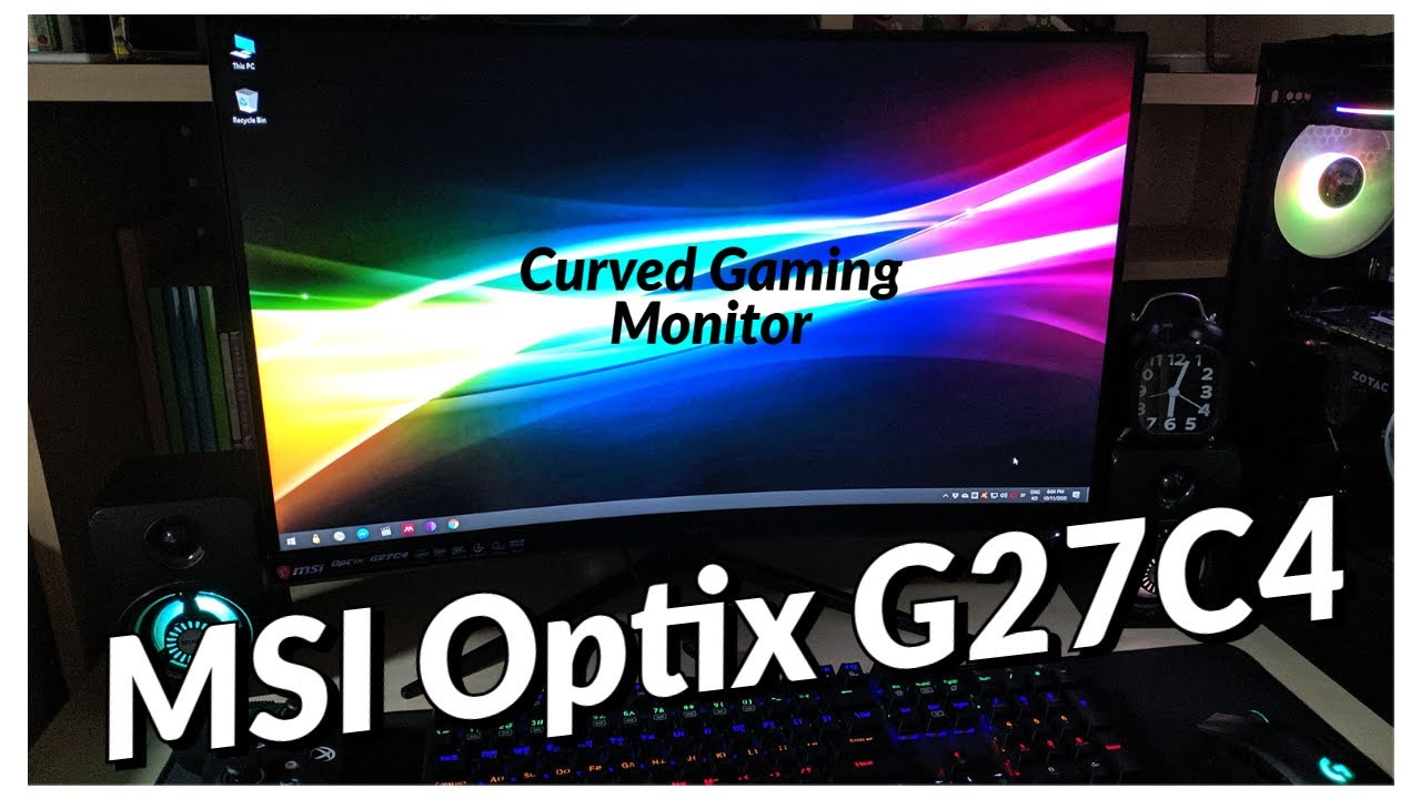 MSI Optix G27C4 Unboxing, Set up, and Quick Review: G-Sync Compatible Curved Gaming Monitor