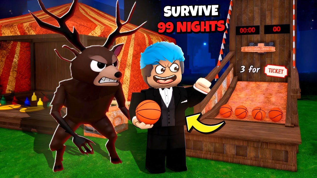 I SURVIVE 99 NIGHTS in the FOREST | Roblox | MAY CARNIVAL SA GITNA NG FOREST