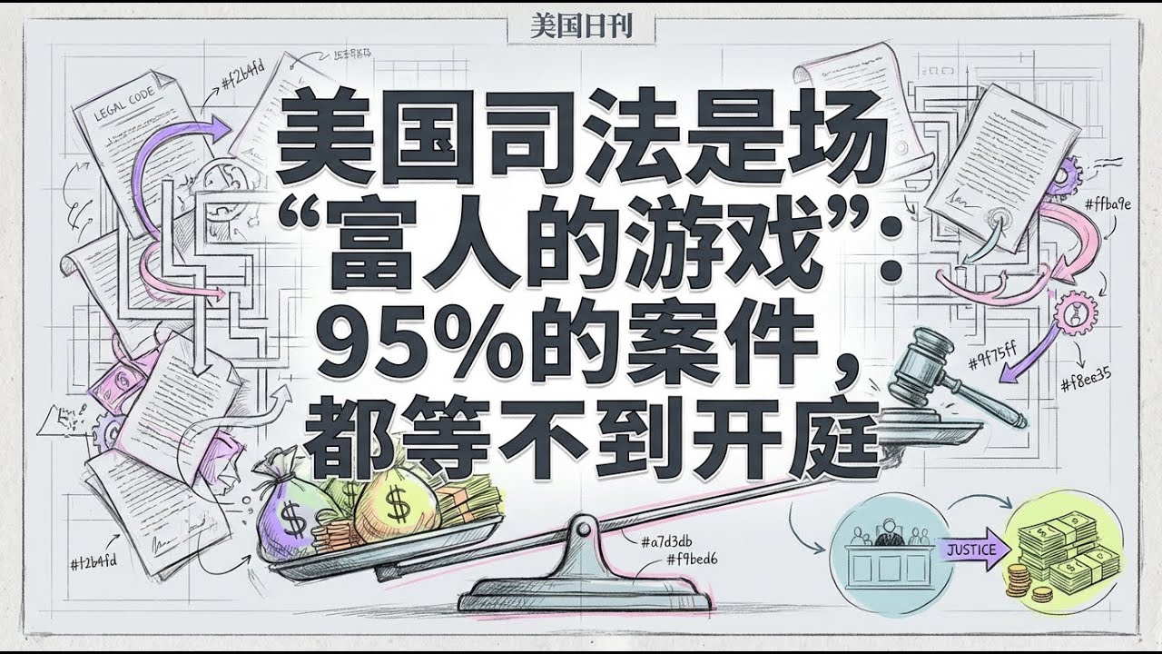 美国司法真相 | 95% 的案件等不到开庭 | 揭秘富人的法律游戏