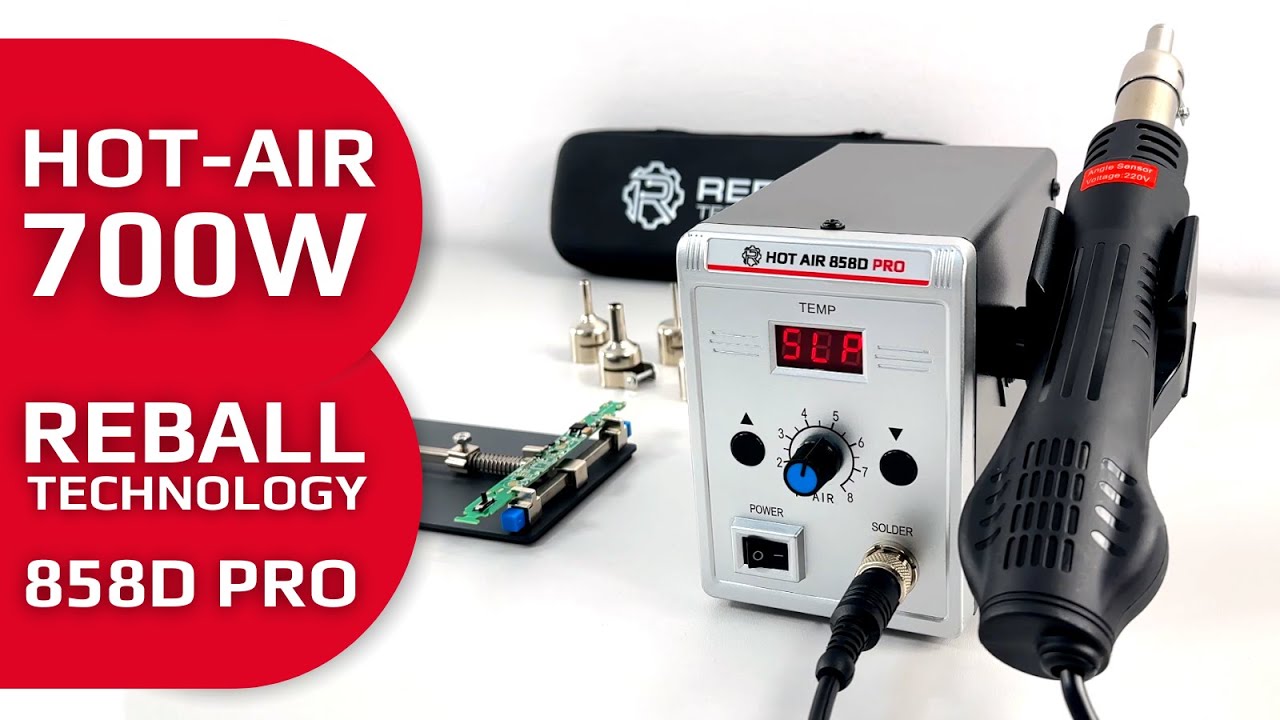 Reball Technology 858D Pro | 𝟳𝟬𝟬𝗪 | Stacja lutownicza HOT-AIR dla 𝗺𝗮𝗷𝘀𝘁𝗲𝗿𝗸𝗼𝘄𝗶𝗰𝘇𝗮 👌