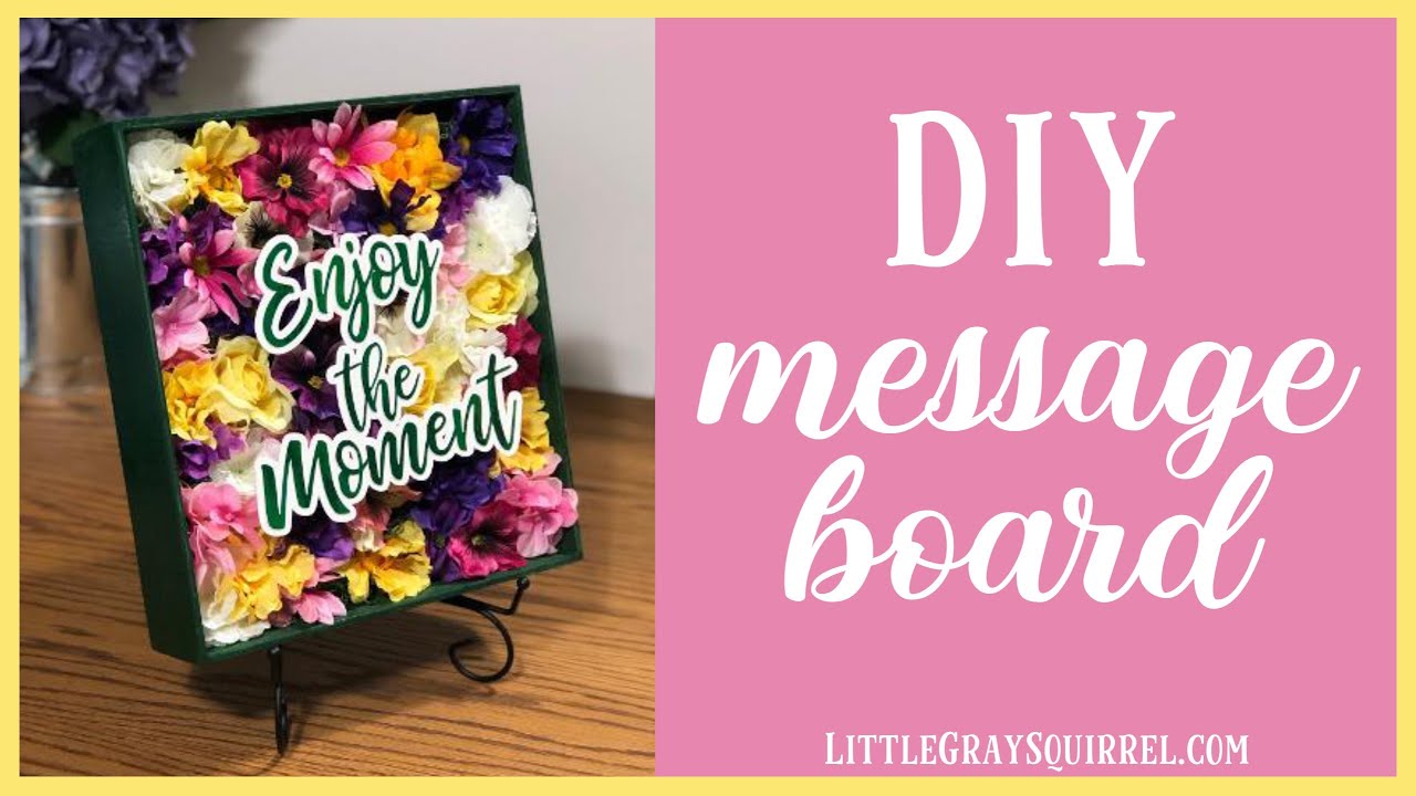 Floral Message Board DIY Home | Party | Wedding Decor Idea
