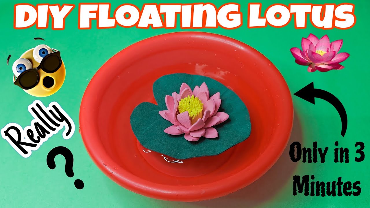 DIY Floating Lotus 🪷 | Foam Sheet Flower Making | Beautiful Water Floating Flower