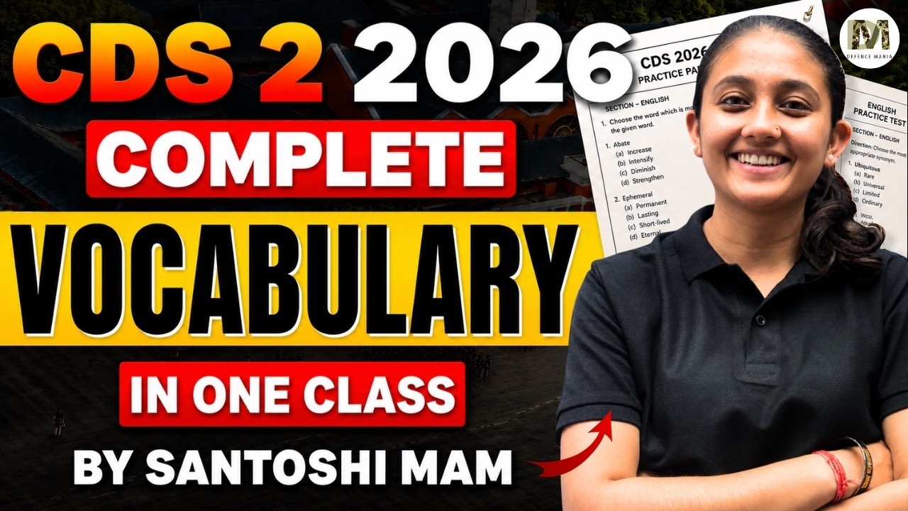 Most Asked Vocabulary Words for CDS Exam | CDS 2 2026 Most Expected Vocabulary