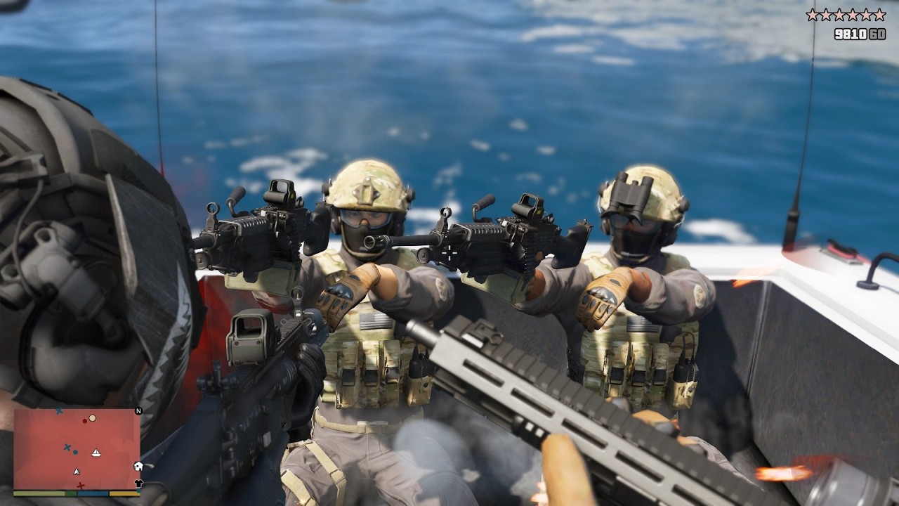 GTA 5 U.S. Coast Guard Rampage + 10 Star Escape [R.D.E. 4.1.4]