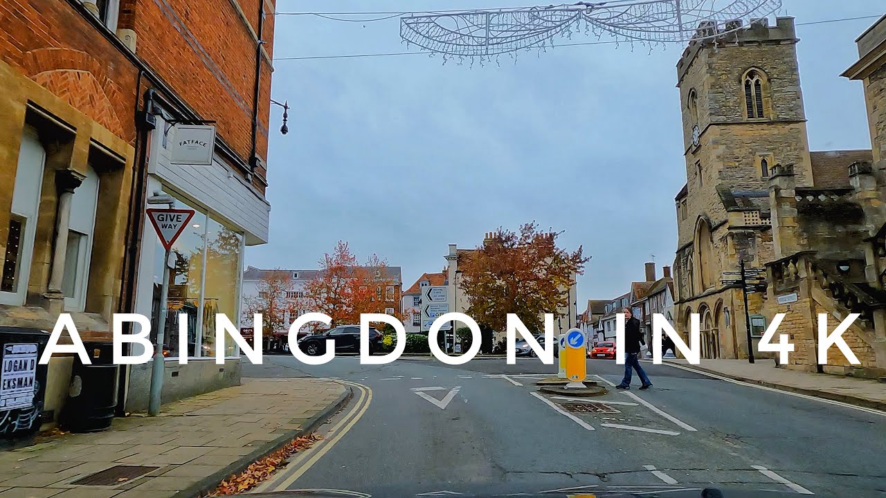 Abingdon in 4K: River Thames Crossing and Town Centre