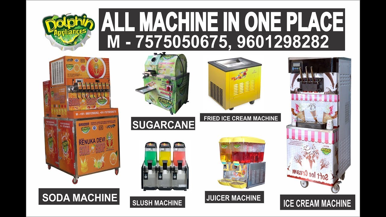 Slush Machine/ Sugarcane Machine/ Tawa Ice Cream Machine/ Ice Cream Machine/ Ice Gola Machine