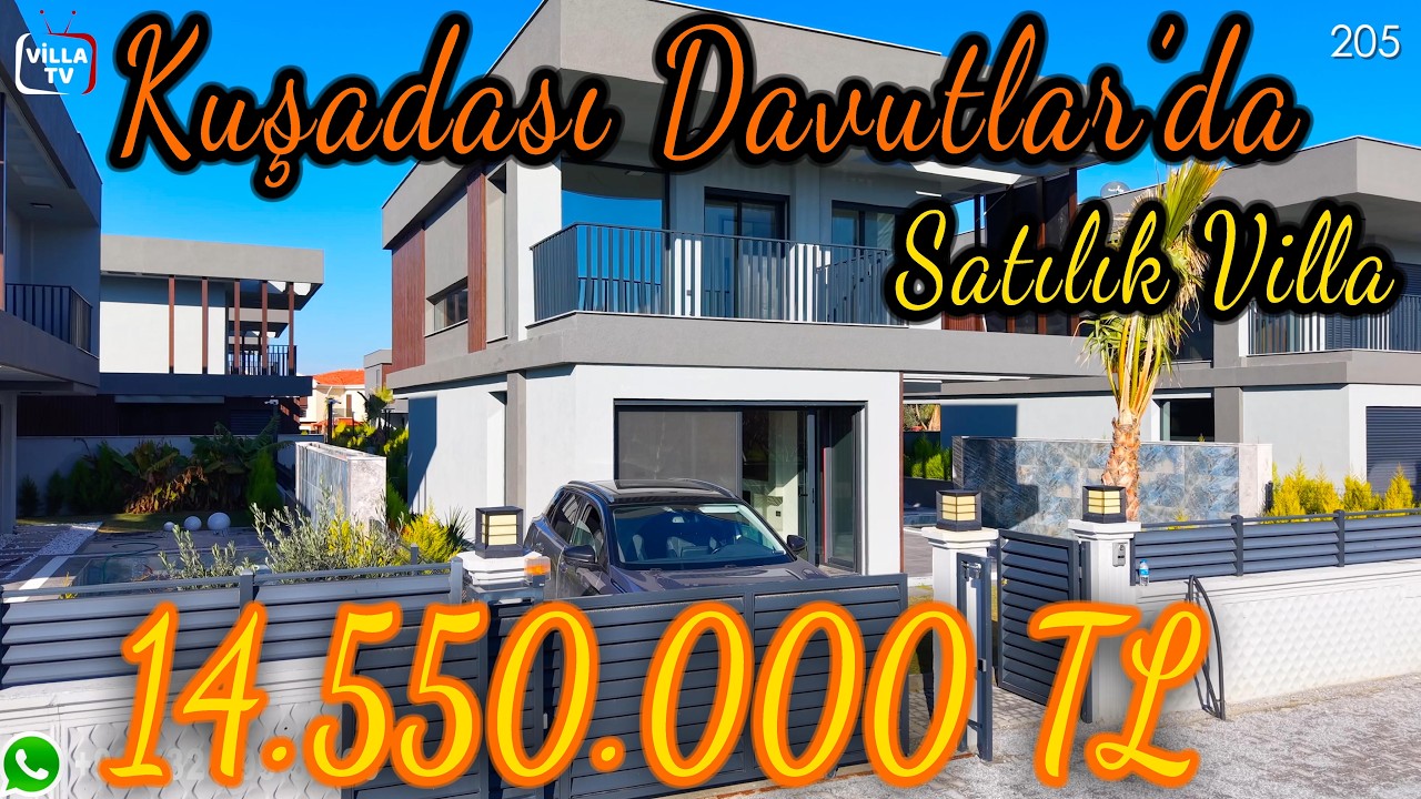 14.550.000 TL Kuşadası Davutlar'da Satılık Villa Ev Turu