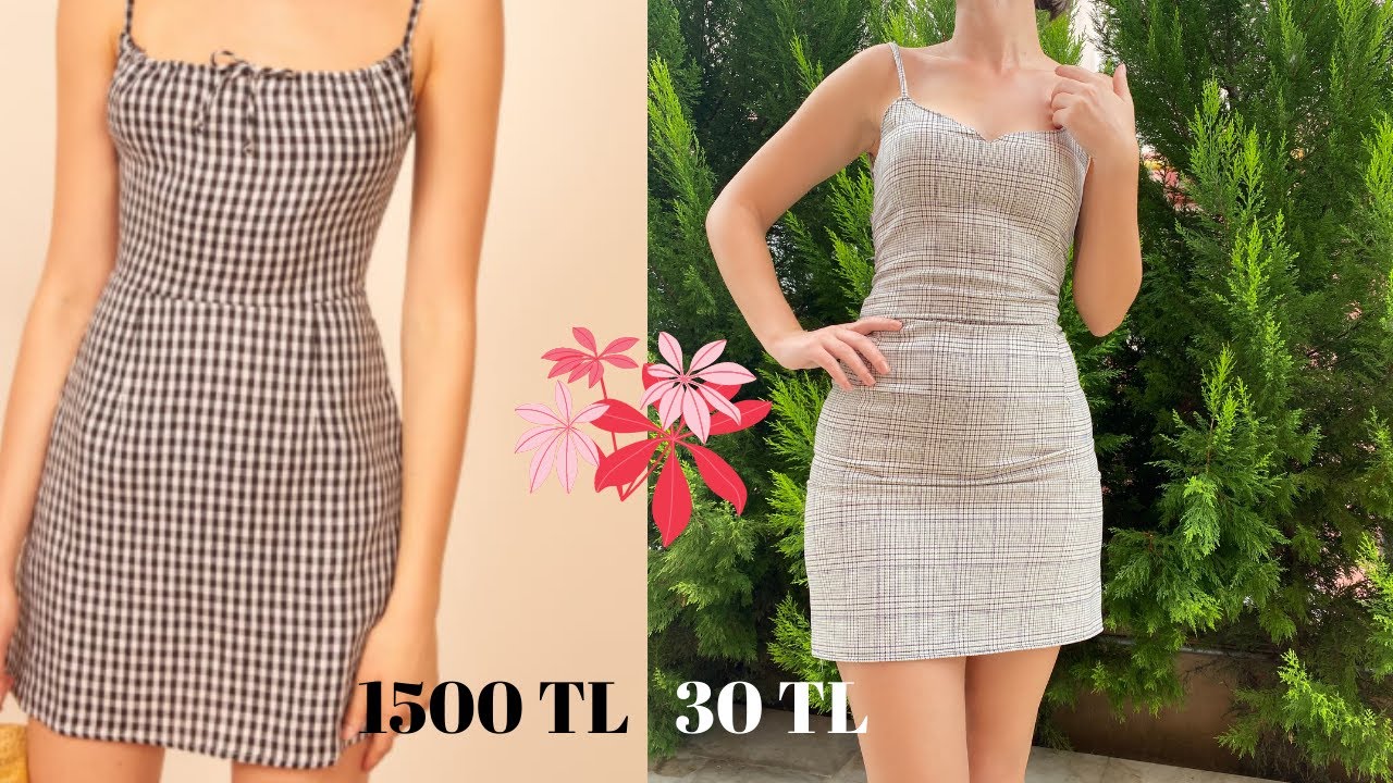 1500 TL'lik ELBİSEYİ 30 TL'ye DİKTİM/Elbise Dİkimi/DIY dress