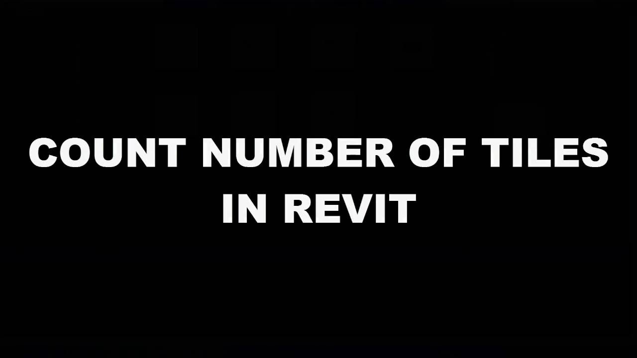 Count number of Tiles in Revit using Dynamo