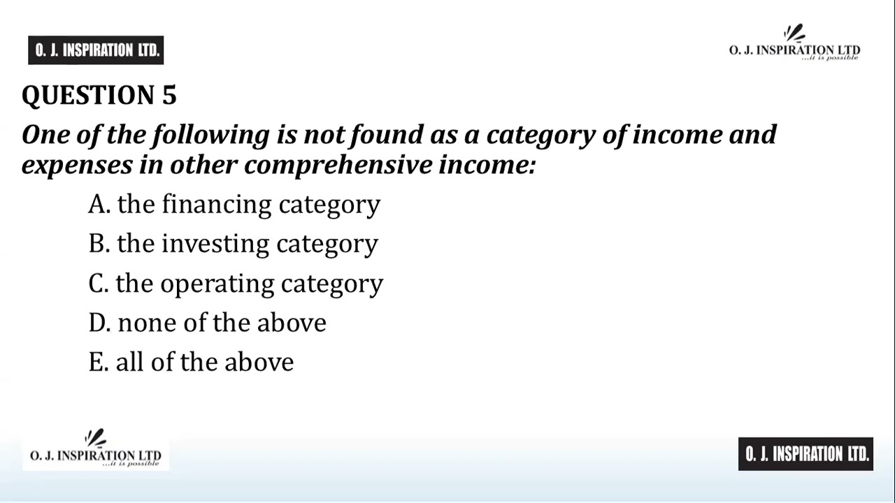 IFRS 18 Presentation and Disclosure in Financial Statements Multiple-choice Q & A Set 1