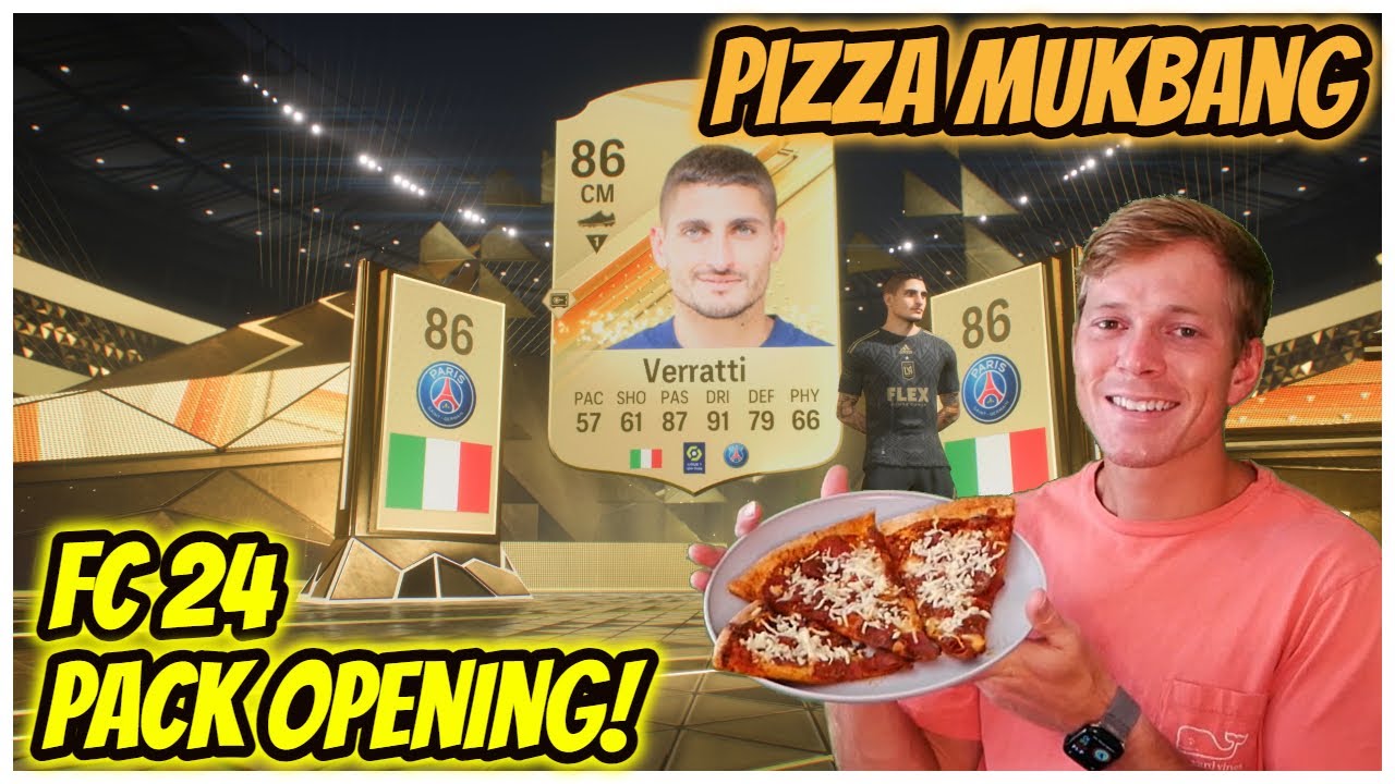 EA FC 24 ASMR | Opening Packs & Eating Pizza