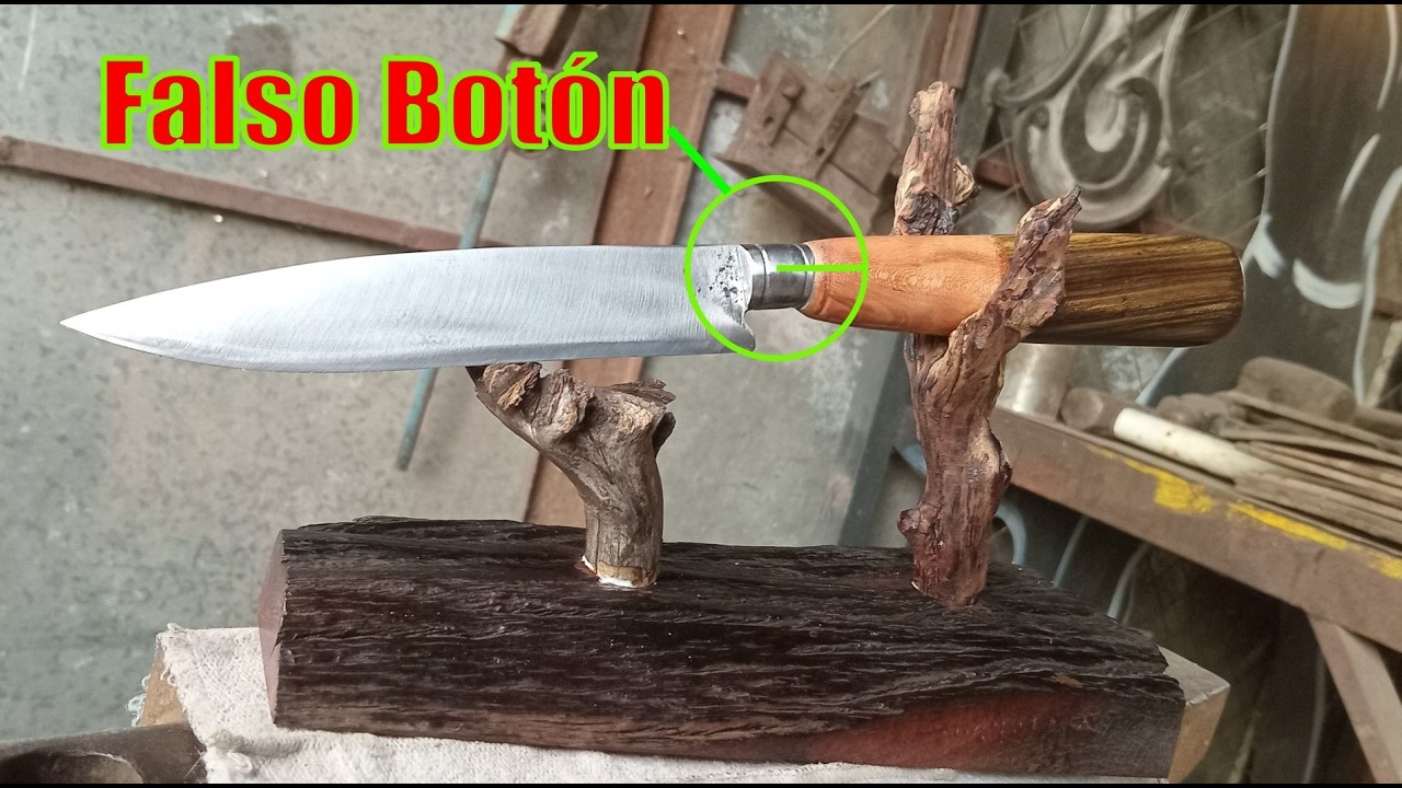 Нож гаучо (криолло) с ложной пуговицей. Завершите шаг за шагом