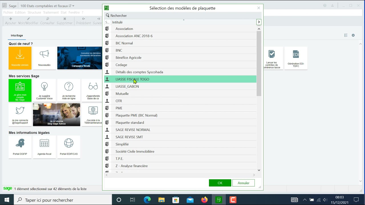 SAGE 100 ETATS FINANCIERS SYSCOHADA REVISE AVEC ETATS COMPLEMENTAIRES OTR - TOGO