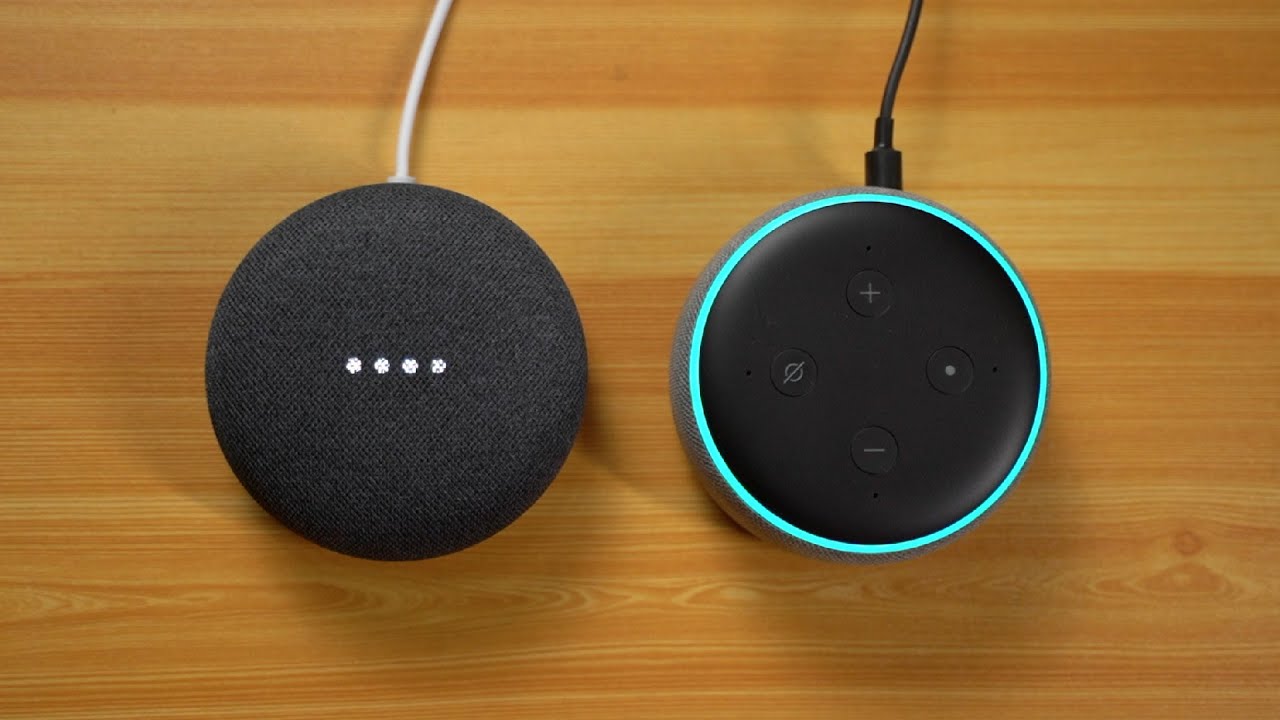 Google Nest Mini (2-го поколения) — распаковка и знакомство с Amazon Alexa Echo Dot. Как они буду...