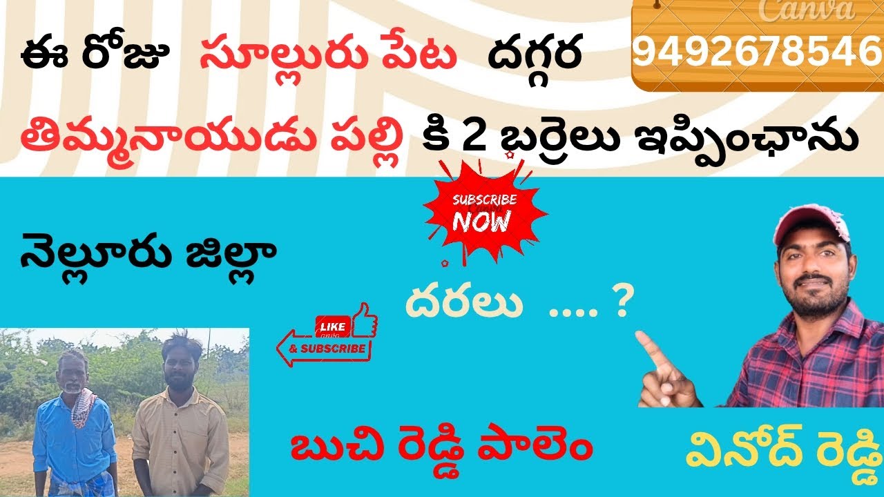 వినోద్ రెడ్డి,  ph - 9492678546, బుచి రెడ్డి పాలెం,  నెల్లూరు జిల్లా