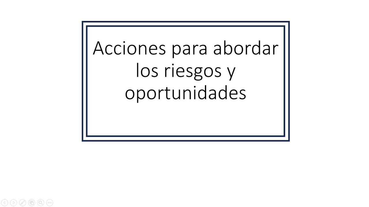 Acciones Para Abordar Riesgos y Oportunidades
