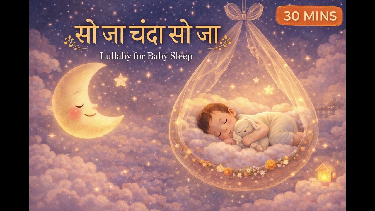 सो जा चंदा सो जा 🌙 30 मिनट की प्यारी लोरी | Soothing Indian Lullaby
