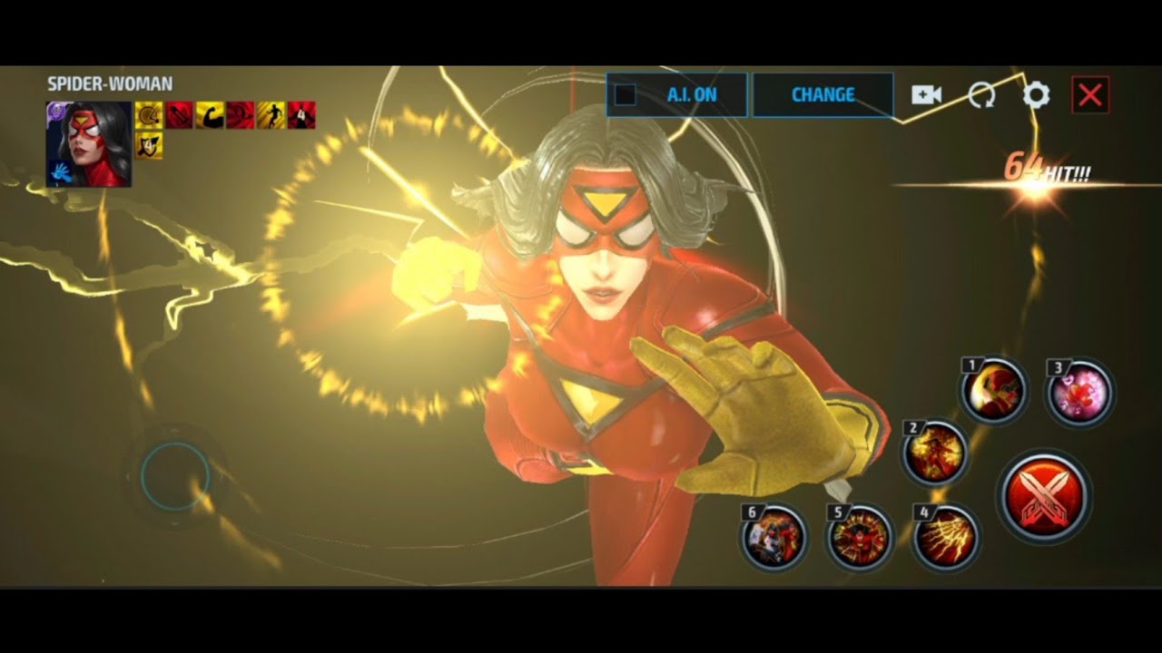 Spider-Woman in Modern suit skills preview | Marvel Future Fight
