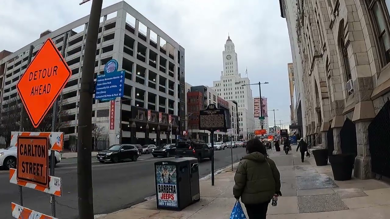 Broad Street from Arch to Spring Garden ❄️ Philadelphia PA 4K