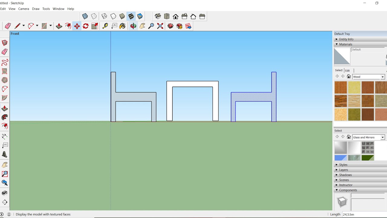 SketchUp Grup Nesne Oluşturma ve  Simetri Alma