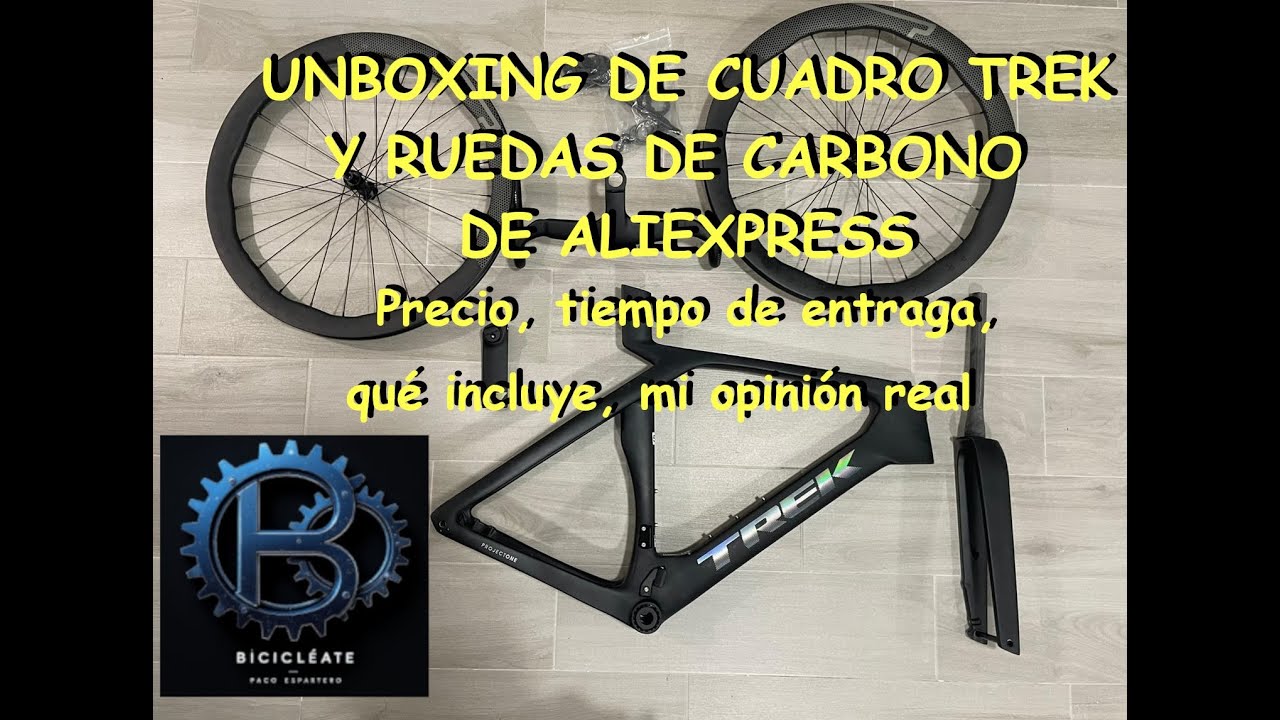 UNBOXING CUADRO CARRETERA TREK CHINO + RUEDAS de ALIEXPRESS. Precio, tiempo de entrega, calidad...