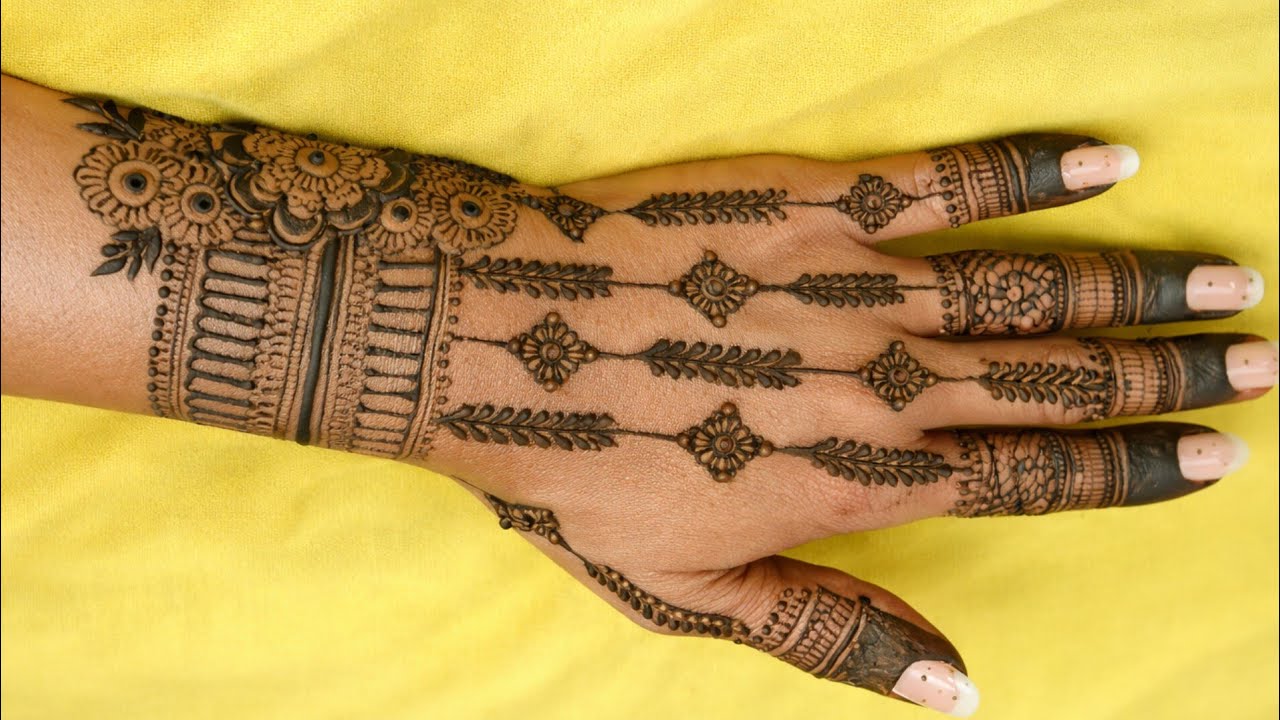 Trending Back Hand Mehndi Design Simple l Mehandi Dizain l mehndi