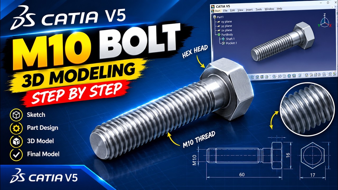 Catia V5 - M10 Screw