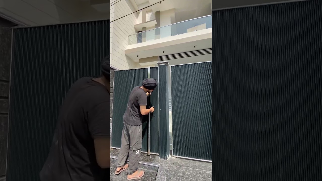 Amar steel black aluminium profile main gate 98888-38739 #viralvideo #views_viral #subscribe