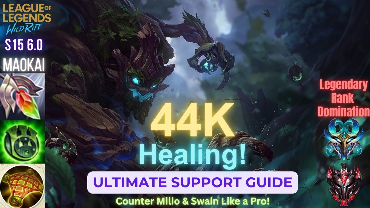 Wild Rift Maokai Support Guide - Heal, Shield and Protect - Build, Runes, Legendary Queue Gameplay