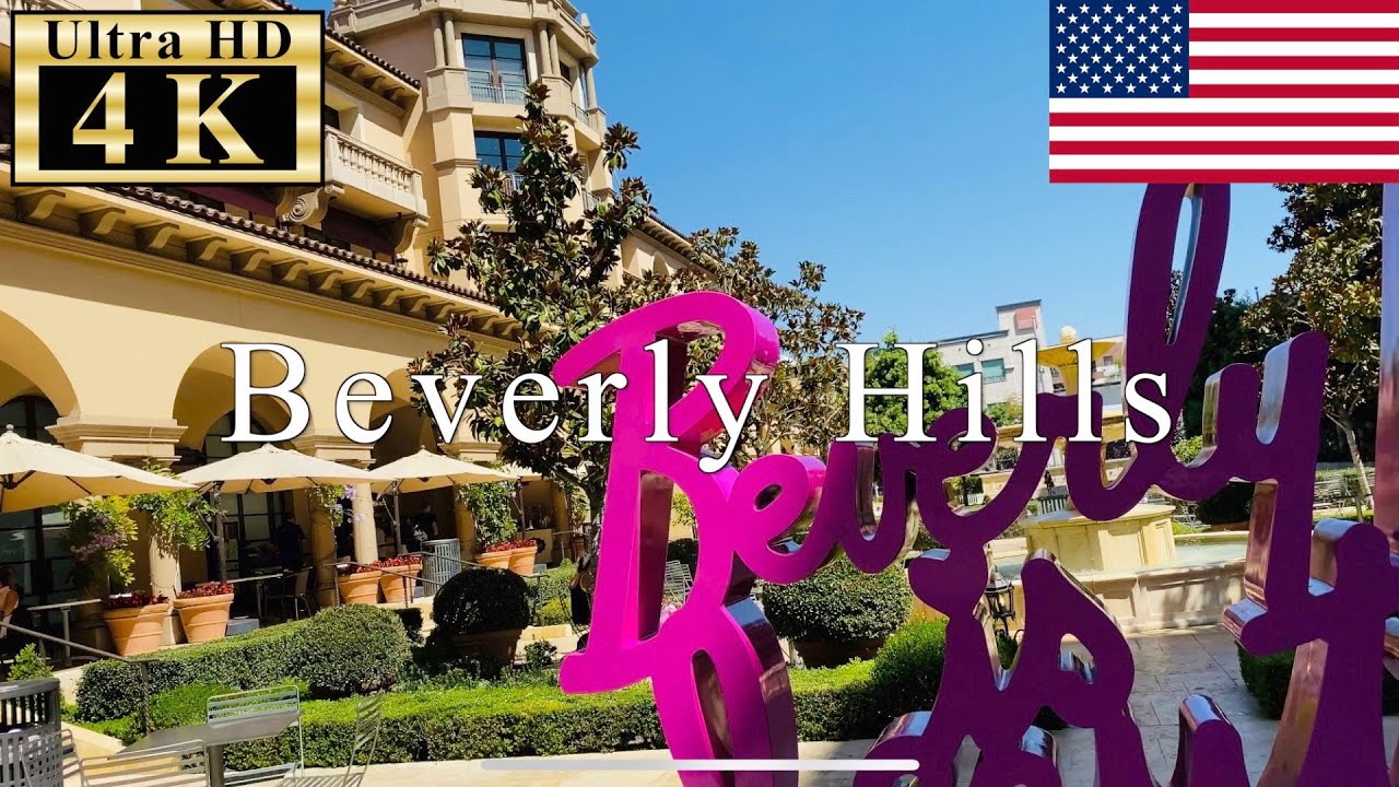 🇺🇸Beverly Hills Walk 4K 60fps - S Beverly Drive street -
