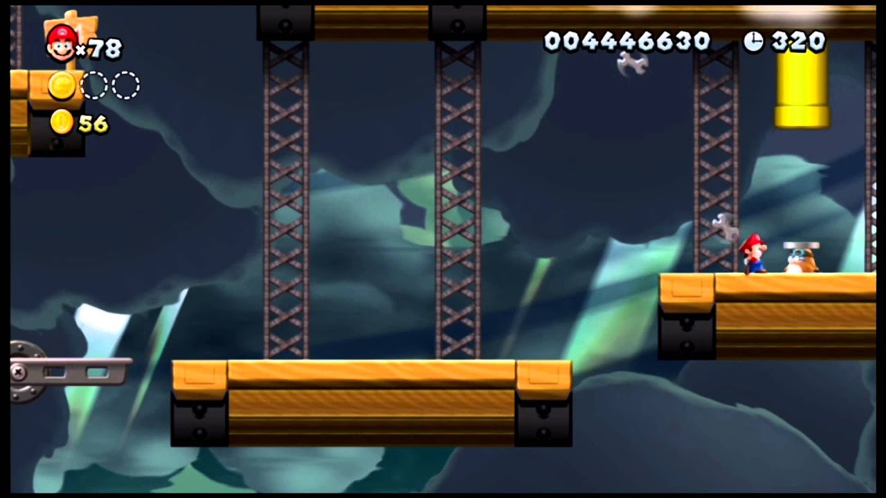 Wii U: Walkthrough New Super Mario Bros. U Zuckerwattenwolkenkonzone Luftgaleere im Anflug