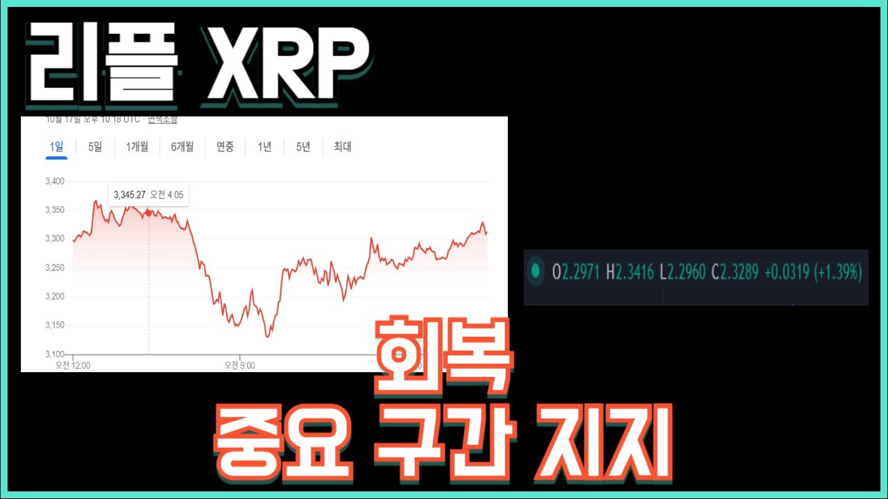 리플 XRP 회복 중요 구간 지지