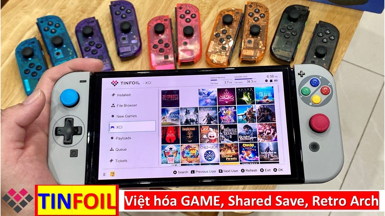 Nâng cấp Host VIP PRO Tinfoil trên Nintendo Switch Việt hóa Game, Shared Save, Retro Arch