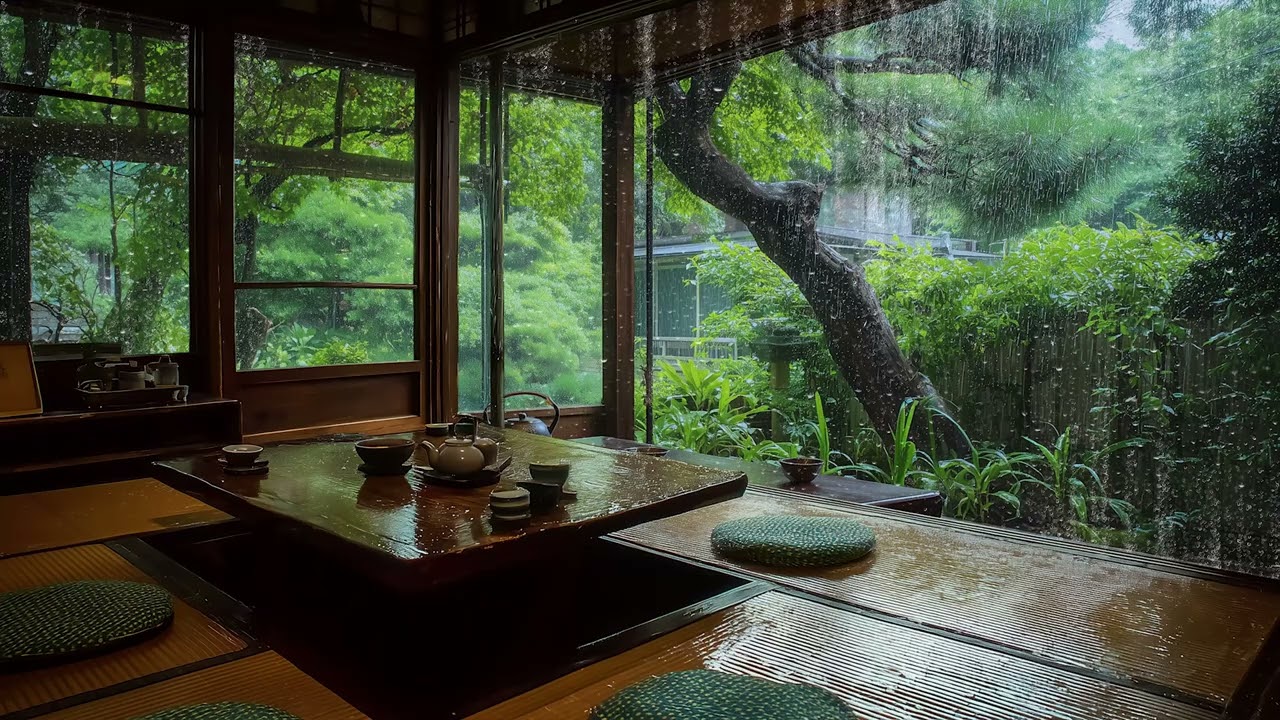 Relaxing Sleep Music for Deep Rest - Rainy Bedroom Ambience to Ease Stress and Improve Sleep