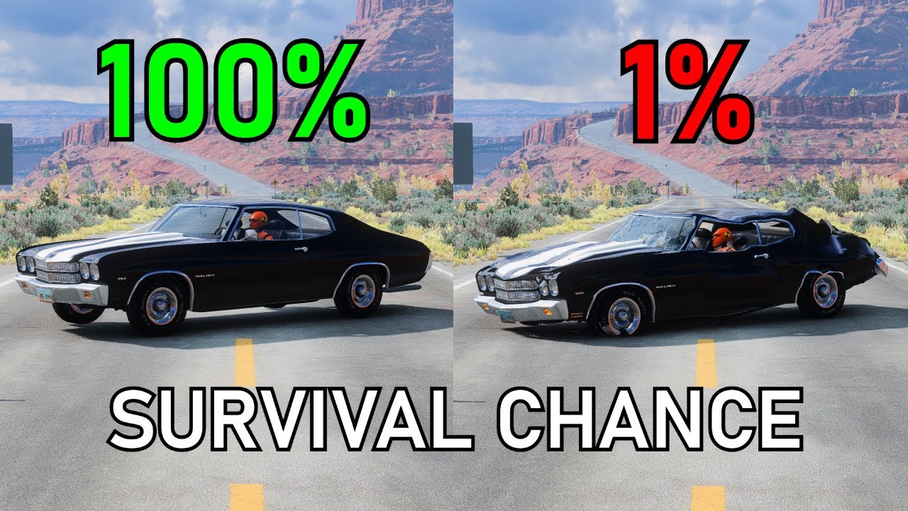 Realistic Survival Chance Crashes #7 (With Dummies) | BeamNG.drive
