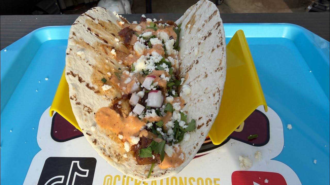 Smoked beef oxtail tacos 