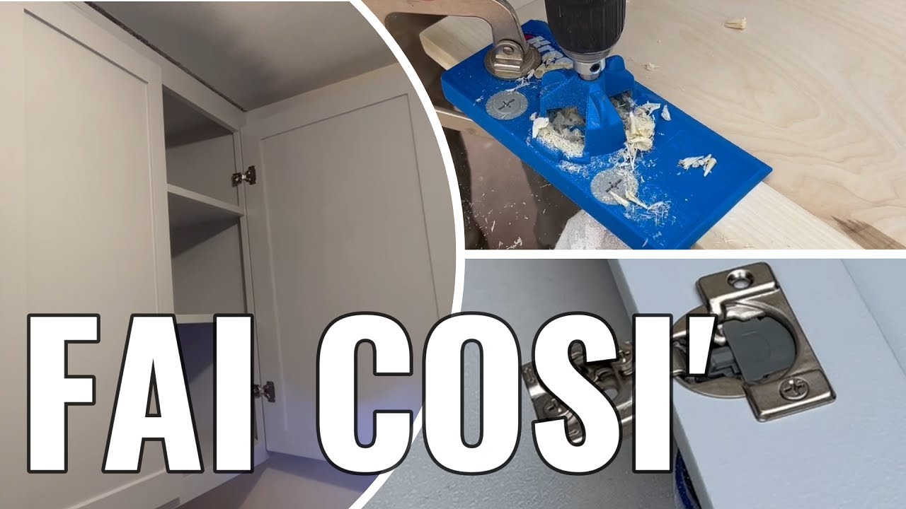 Come montare cerniere per ante e sportelli (Dima/jig per cerniere a scodellino)