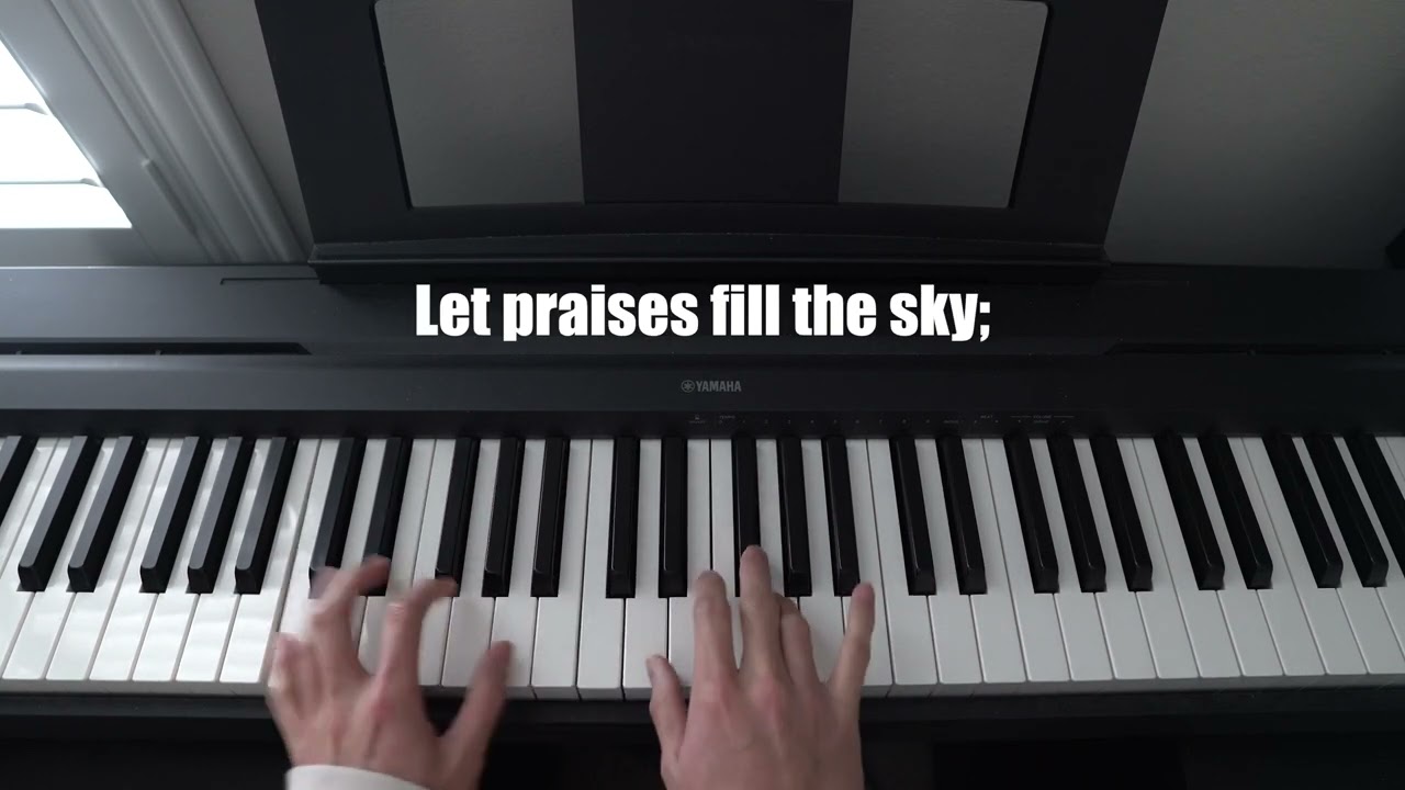 Come, Christians, Join to Sing -piano accompaniment with lyrics-hymn instrumental-Yamaha P-71