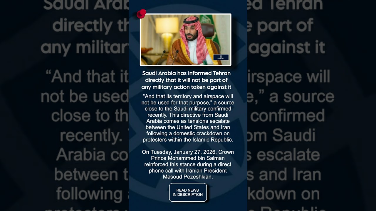 Saudi Arabia Blocks Airspace Usage for Regional Military Strikes against Iran