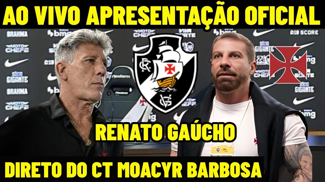 COLETIVA DE APRESENTAÇÃO DE RENATO GAÚCHO AO VIVO - DIRETO DO CT - COLETIVA DO VASCO AO VIVO