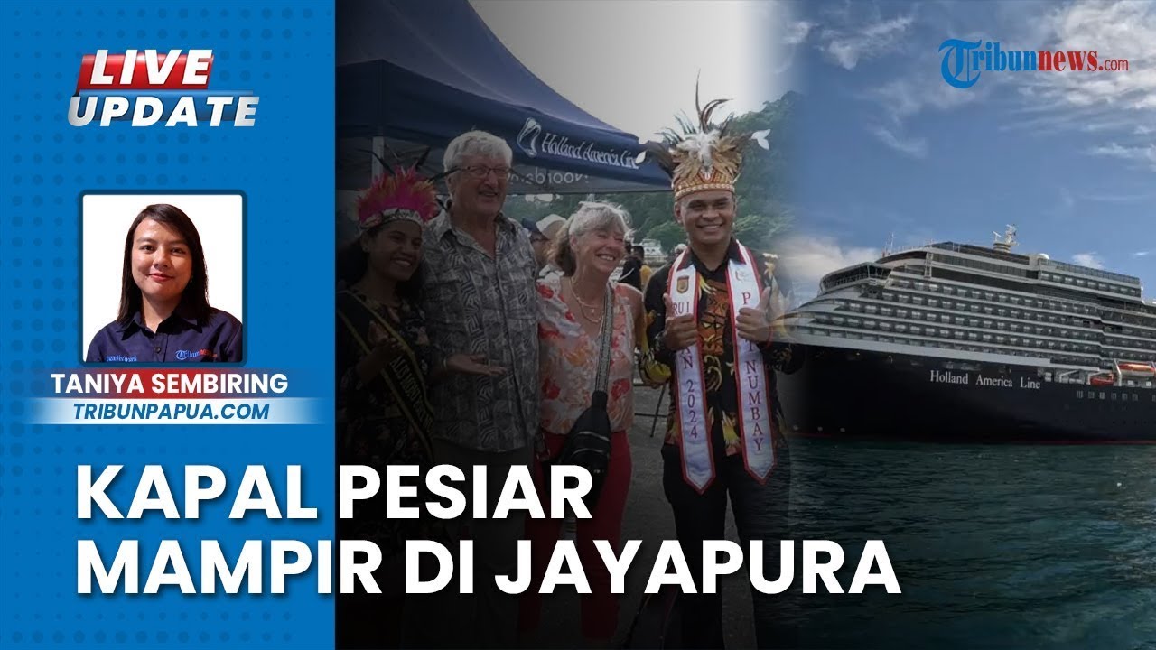 Kapal Pesiar Mv Noordam Bersandar di Pelabuhan Laut Jayapura, Bawa 2.000 Turis Mancanegara