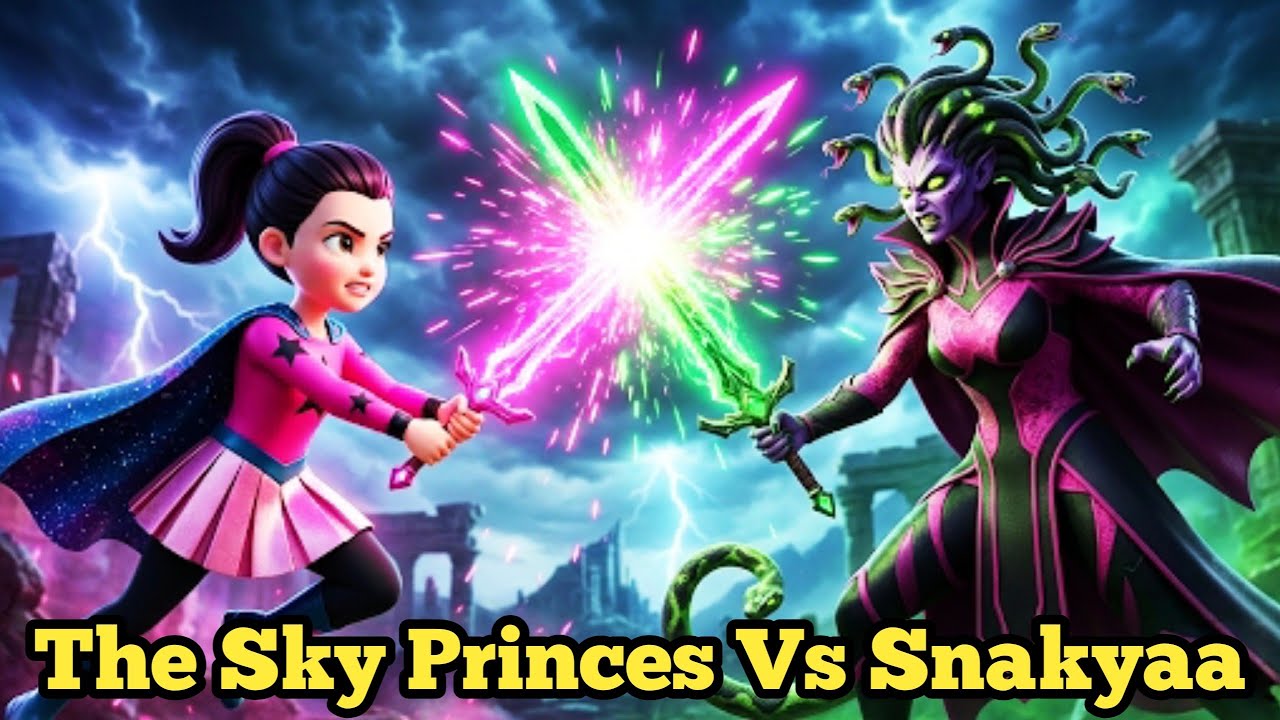 Episode 04 : Sky Princes vs Snakyaa Cartoon | The Five Powers Squad | #cartoon  