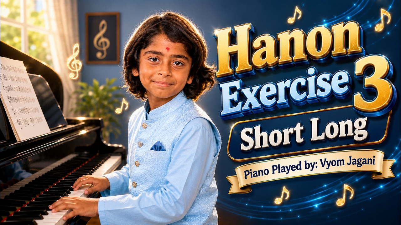 Hanon Piano Exercises 3 Short Long