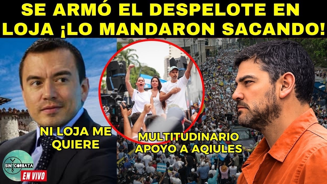 MASIVO APOYO A AQUILES / NOBOA EXPULSADO DE LOJA / PINTO SE REUNIRA CON MEDICOS