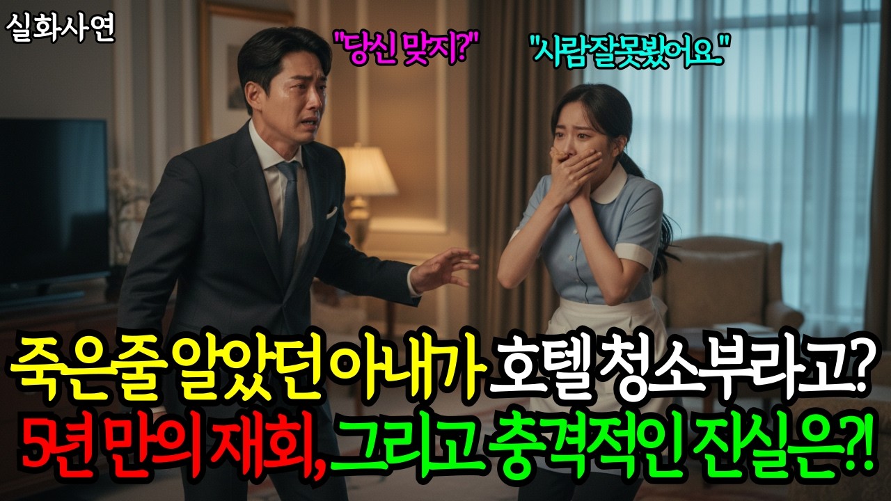 죽은줄 알았던 아내가 호텔 청소부라고? 5년만의 재회, 그리고 시아버지와 얽힌 충격적인 진실은?!ㅣ노후사연ㅣ시니어사연ㅣ가족갈등ㅣ오디오북ㅣ사연라디오