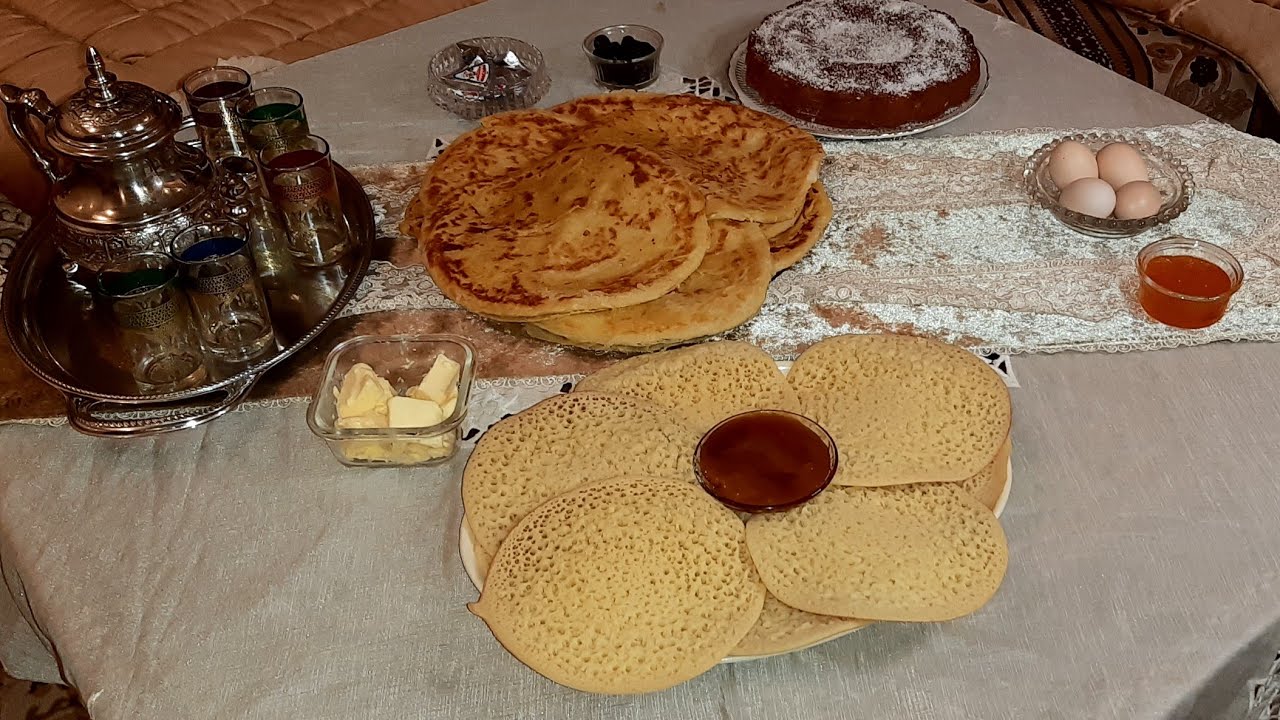 كوطي متواضع : مسمن ، بغرير وكيكة شهوة منهم.وصفات الأصول المغربية.😋