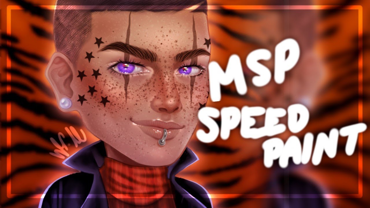 MSP Speedpaint : My First MSP Male Edit - BLORANGETIGER