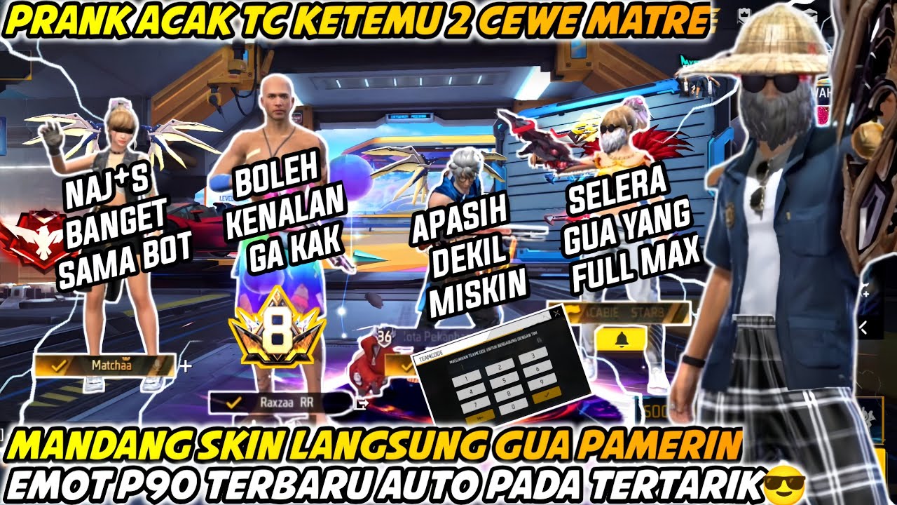 PRANK ACAK TC KETEMU CEWE MATRE MANDANG SKIN LANGSUNG PAMERIN EMOT P90 TERBARU AUTO PADA TERTARIK