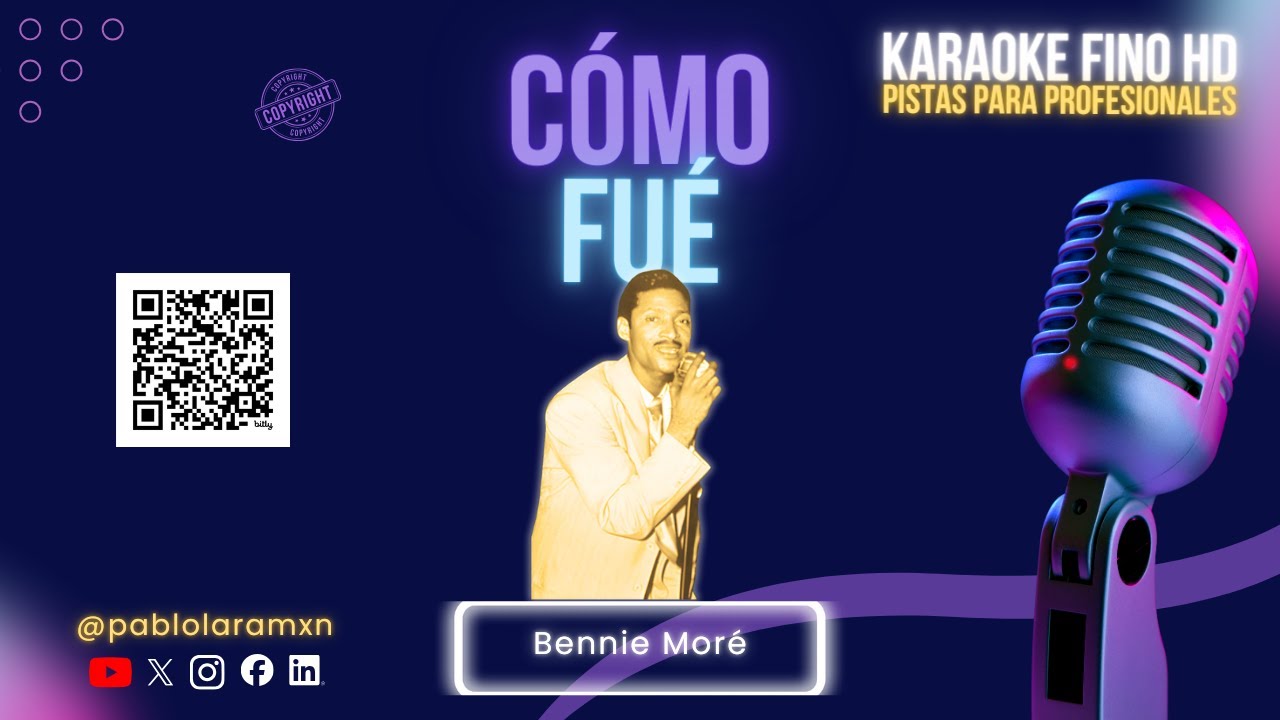 Cómo Fue Karaoke Fino HD | Benny Moré | Bolero Cubano | Pistas Para Profesionales