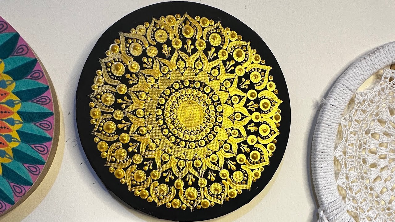 Dot Mandala art process video | 10x speed 